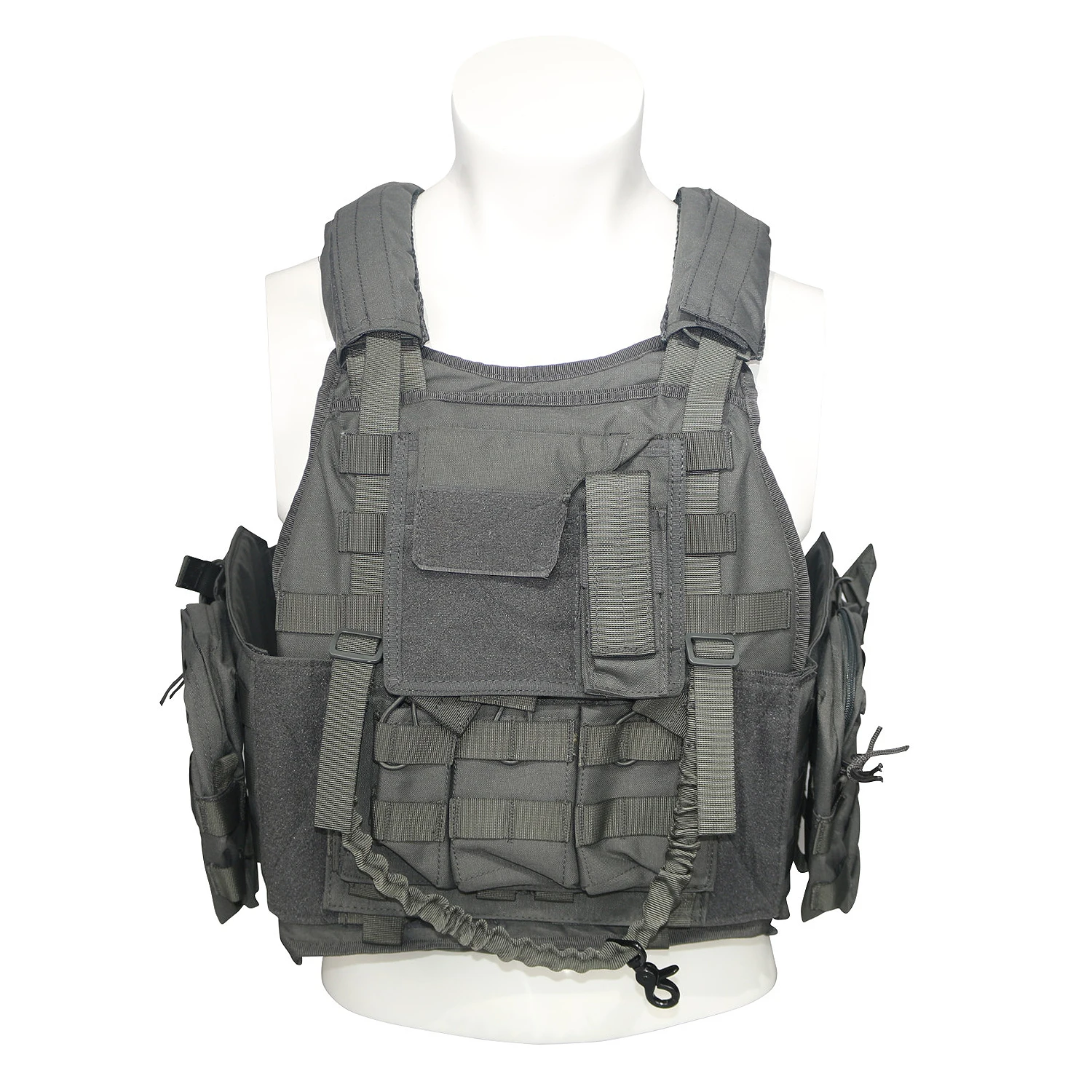 

Army Airsoft Tactical Vest Shooting Militar Chaleco Tactico Assault Molle Quick Release Combat Police Vest, Black