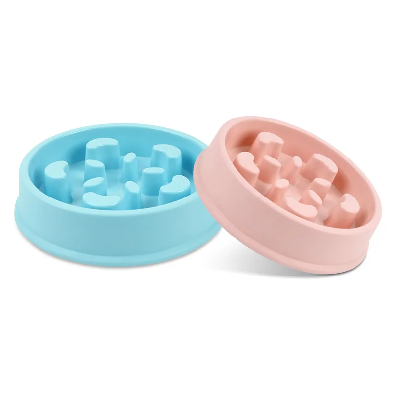 

PPYOU Custom New Pet Food Water Feed Dog Bowls, Pink blue green