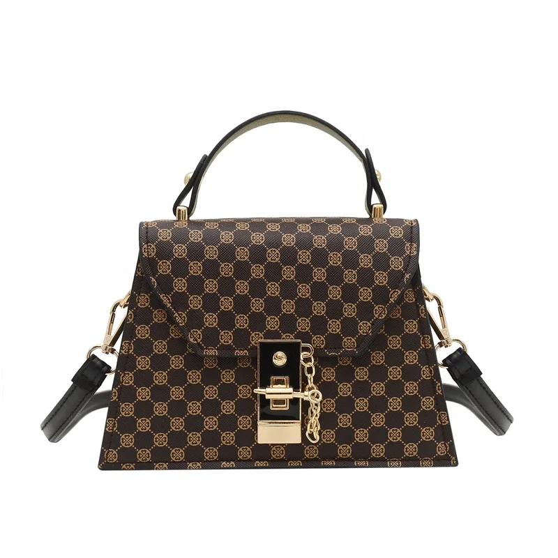 

Small Handbag French Design Printing Single Shoulder OL Female New Girl Purses 2021 Ladies Fashion Bags