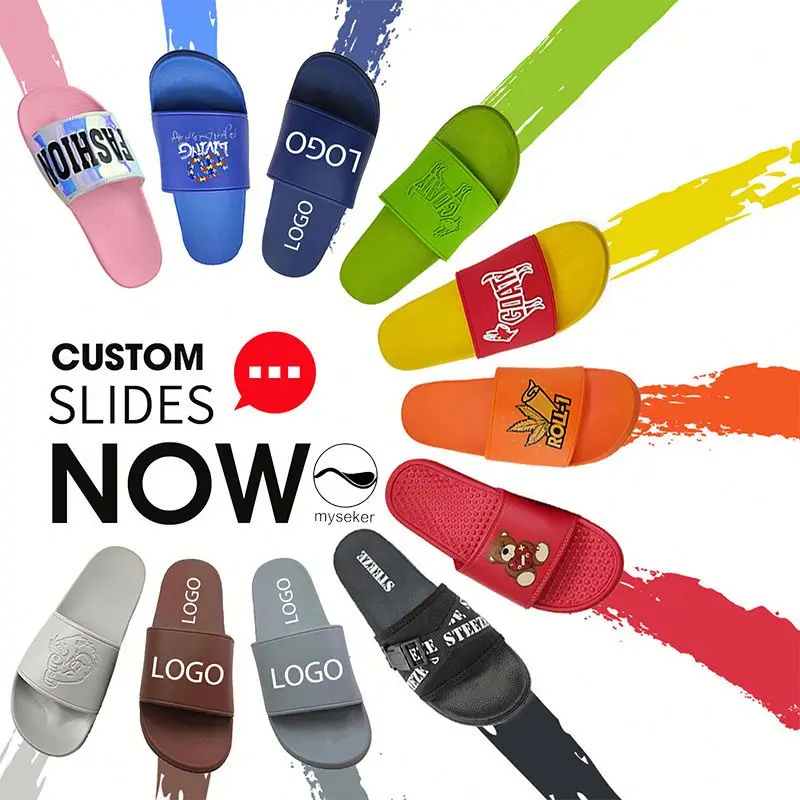 

Custom Slipper Shoes Fashion Crystal Slides Non Slippers Men With Designs Design Slide Socks Rubber Sole Erkek Kapalterlik, Customized color