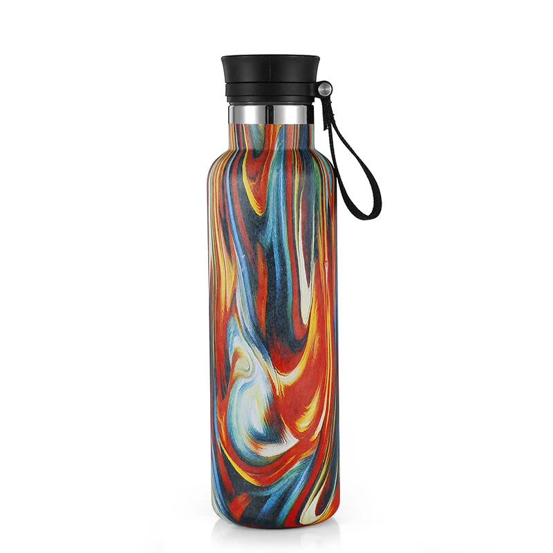 

Double wall designer time marker reminder with led temperature display vaccum flask stainless steel smart water bottle, Customized color