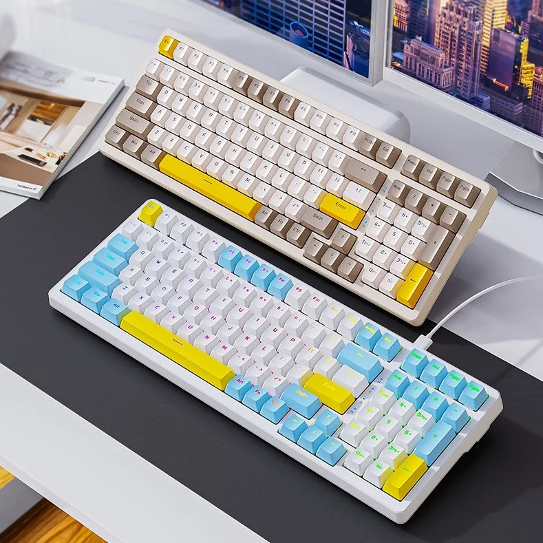 Free Wolf K3 MAX Mechanical Keyboard 980 Game 100-key Customized Hot Plug Shaft Game Computer Mechanical Keyboard