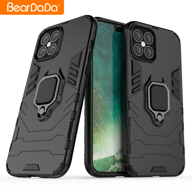 

Anti shock Magnetic Car holder PC TPU Phone Case Cover For IPhone 11 12 PRO MAX Case