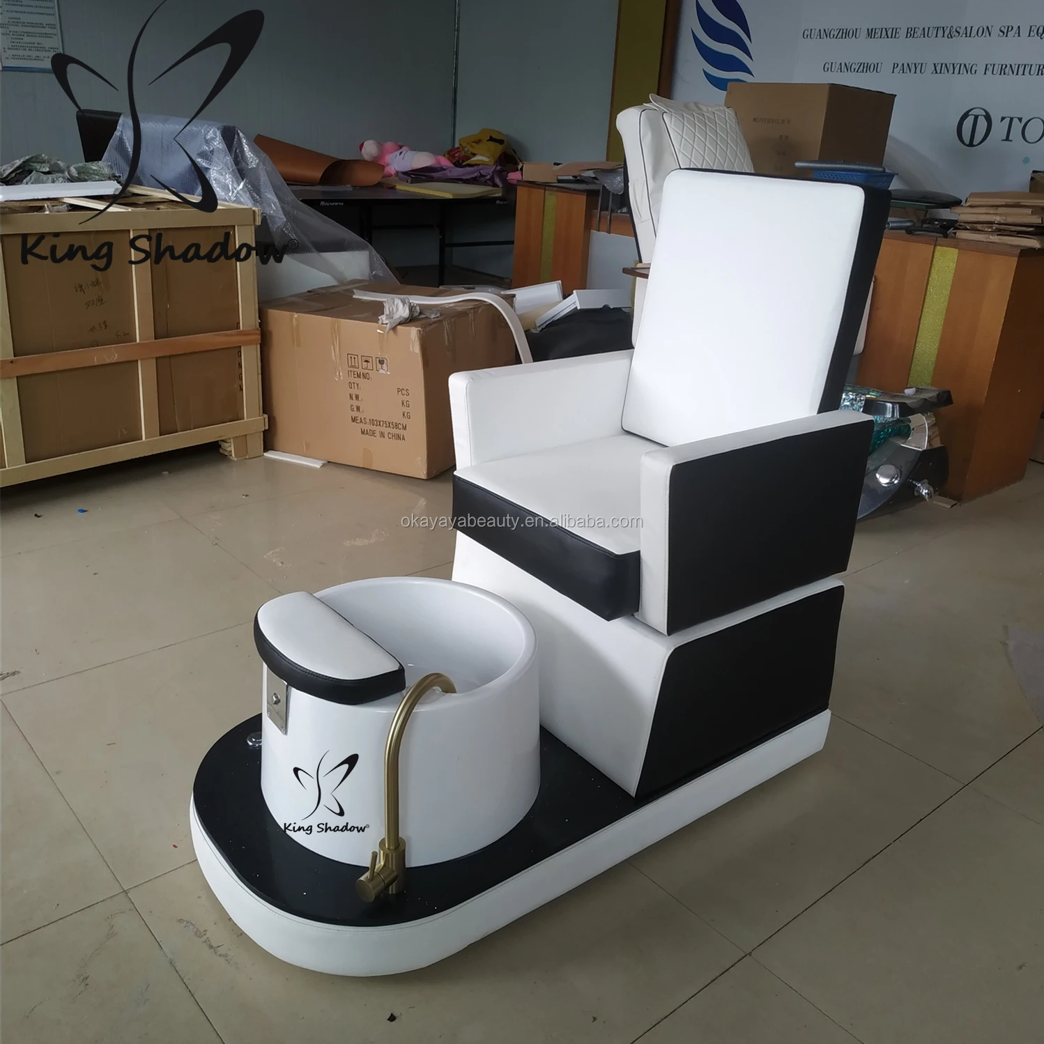 

2020 nail salon furniture new design marble foot spa pedicure chairs with jet