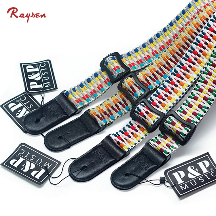 

UKS09 colorful ethnic style ukulele strap belt 4 string guitar strap cotton, Muilty colors