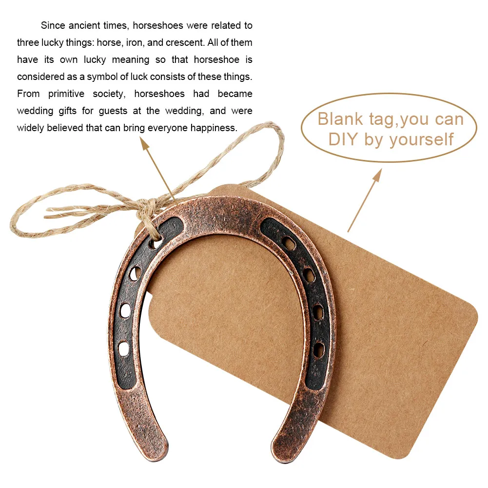 Ourwarm Rustic Wedding Favor Party Accessories 10pcs Horseshoe With