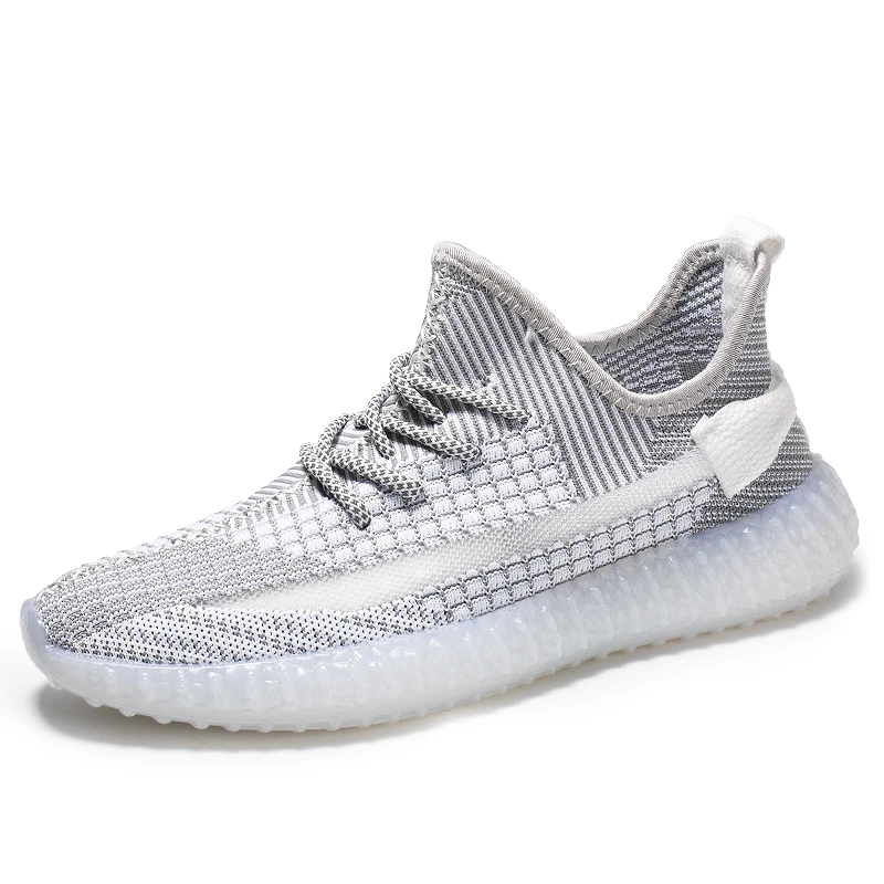 

High quality China wholesale breathable fly weave sports shoes outdoor casual shoes men 350 V2 shoes 2020, White,black,grey