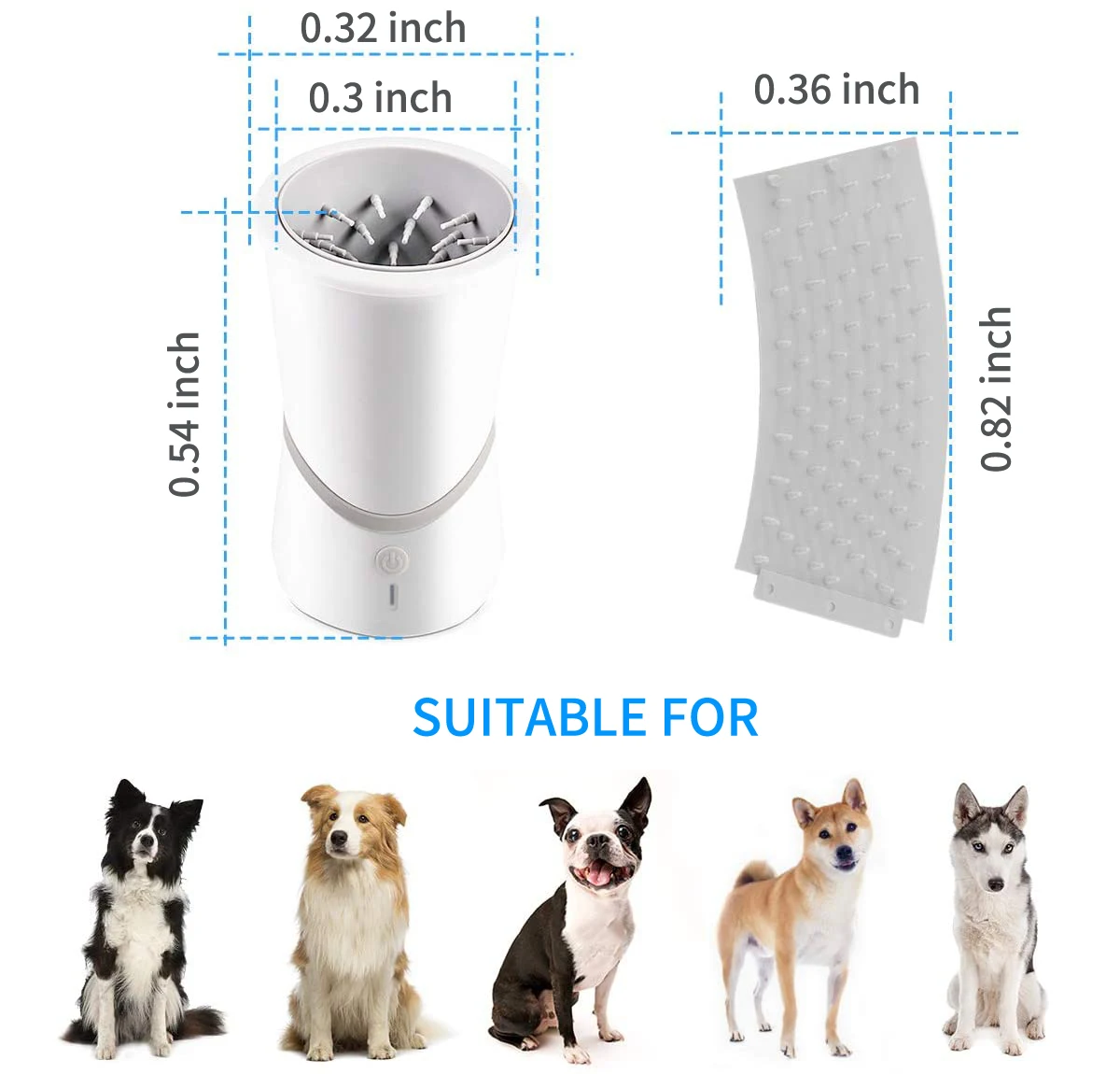 2in1 Electric Dog Paw Washer Portable Automatic Dog Paw Cleaner With