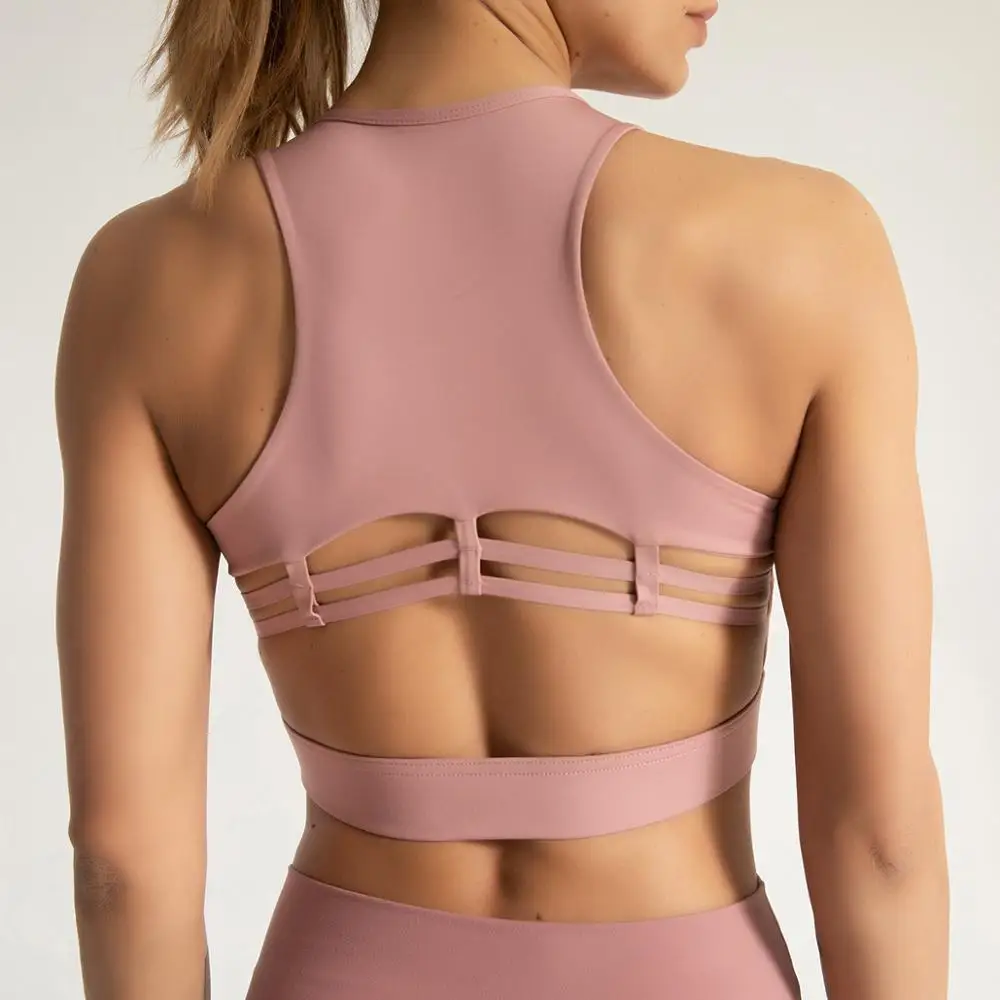 

Custom Workout women Elastic Fitness Gym Crop Top Yoga Sport Bra, 6 colors