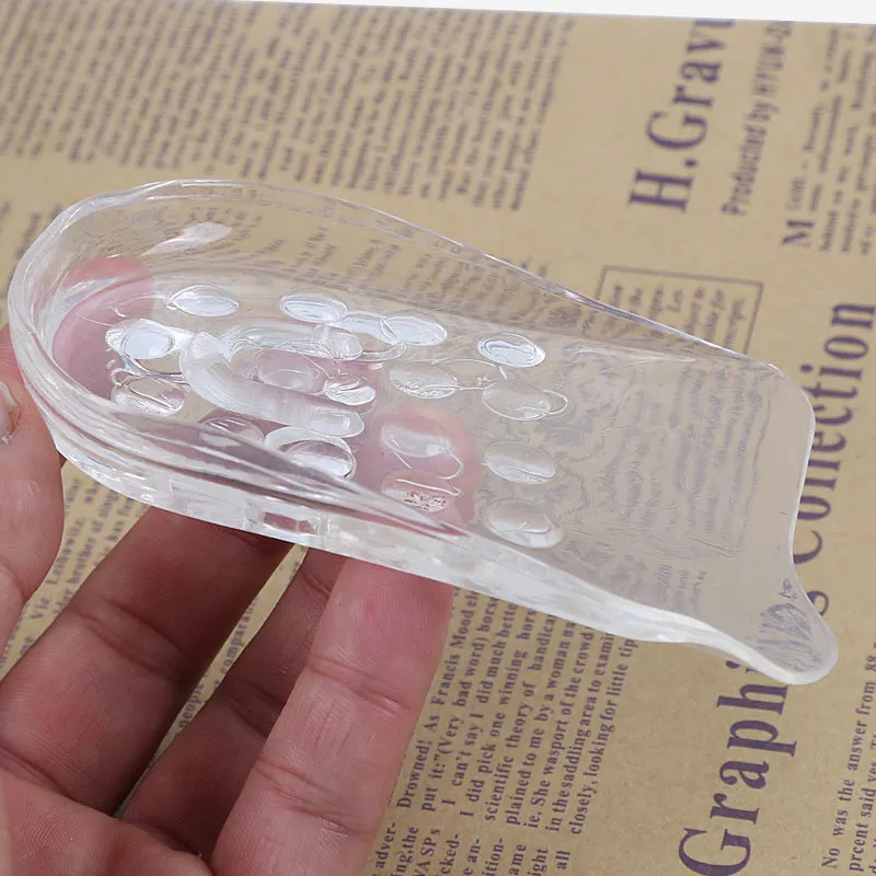 

JIANHUI Adjustable 5 Layers Height Increase Insole Silicone Gel Soft Invisible Height Increasing Insole, Transparent