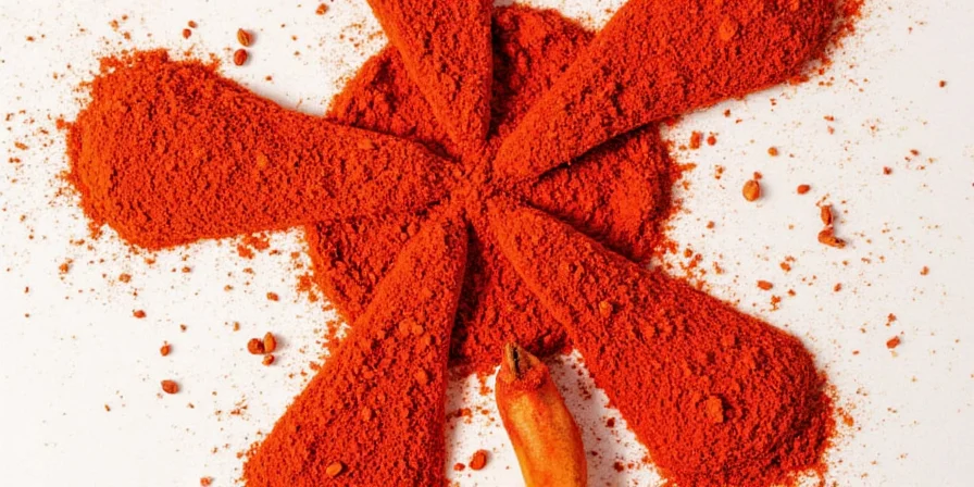 Side-by-side comparison of red spices in bowls