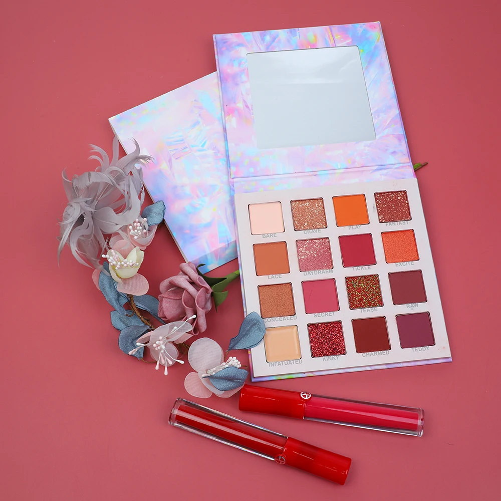 

Professional Natural 16 Color Makeup Blush Eye Shadow Cosmetic Case Eyeshadow Palette High Pigment