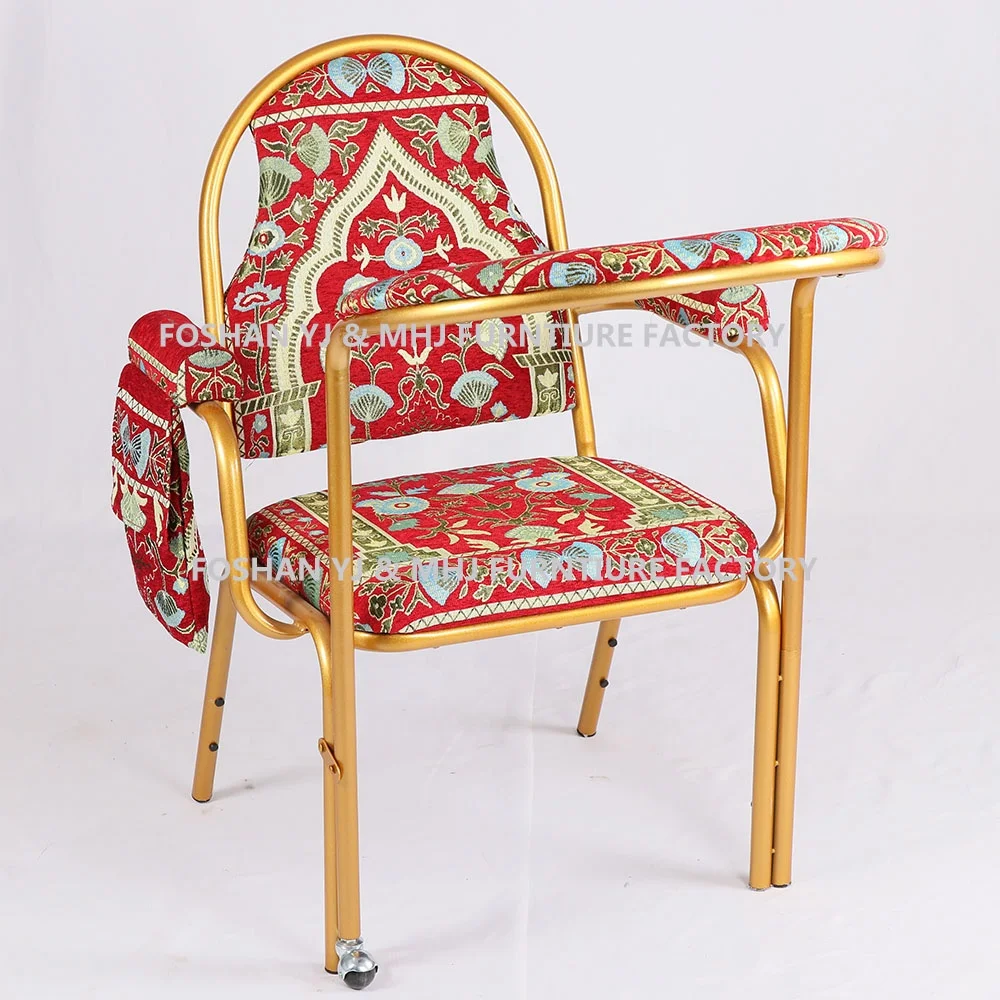
stackable metal red carpet prayer muslim chair armchairs for church 