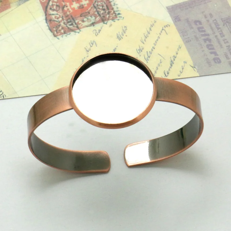 

2pcs Adjustable Blank Bracelet Bangle Base Fit Dia 25 mm Glass Cabochons Cameo Settings Tray DIY Jewelry Making Bracelet