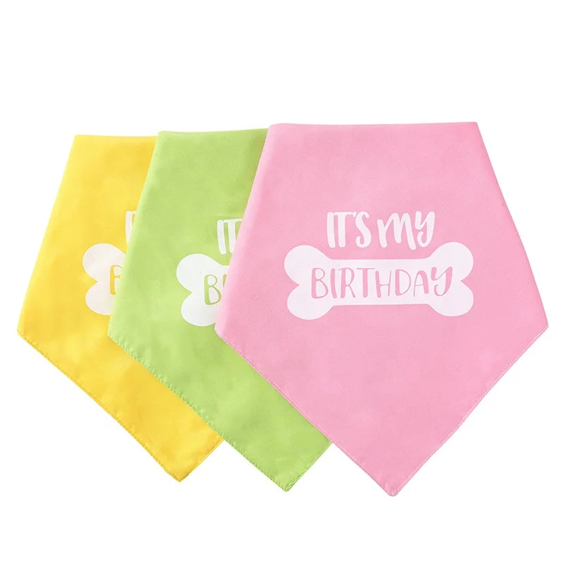 

New Style Fashion Custom Logo Printed Pet Birthday Pet Bandana Cat Dog Triangle Scarf