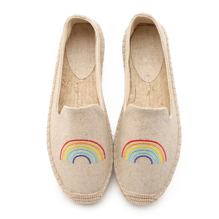 

Cheap Wholesale Shoes In China,Casual Canvas Shoes Espadrilles, Beige