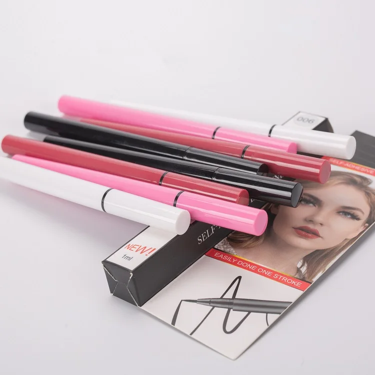 

2021 hot sale Waterproof Self-adhesive glue eyeliner pencil private label water adhesive eyeliner glue pen