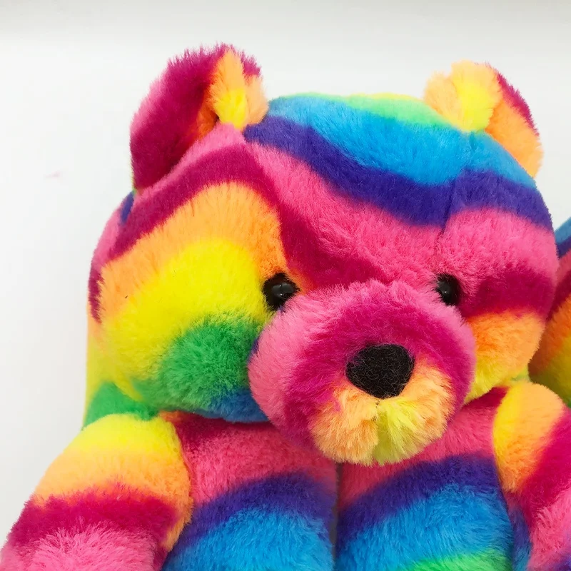 

Cozy Insex Women Men Rainbow Animal Wholesale Adults and Kids Non-slip Teedy Cute Bear Slippers