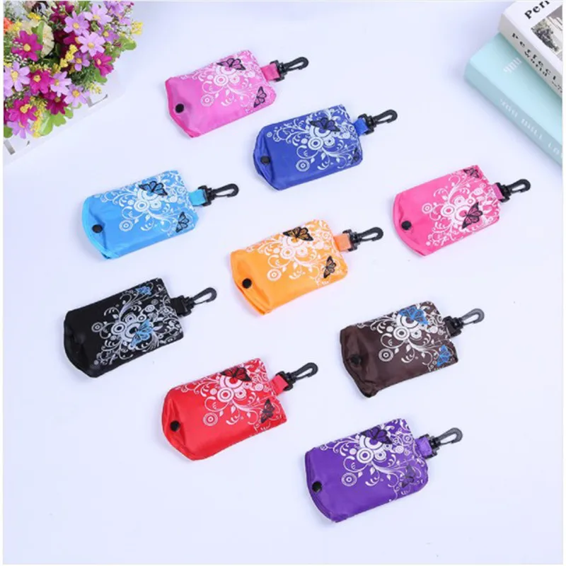 

Waterproof nylon shopping bag reusable foldable shopping bags with ribbon