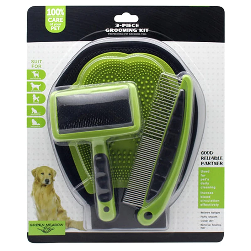 

Pet Grooming Products Tool Shower Set Pet Grooming Set Deshedding Shell Comb Slicker Dog Cat Pet Grooming Set, Multicolor