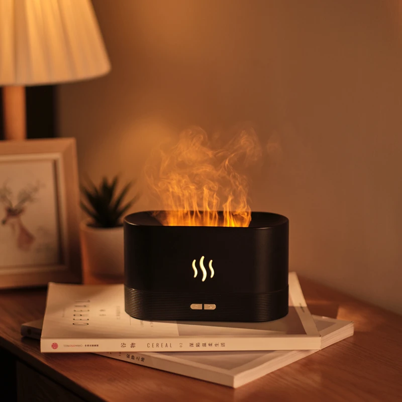 

180ML USB Essential Oil Diffuser Simulation Flame Ultrasonic Humidifier Home Office Freshener Fragrance aroma therapy diffuser