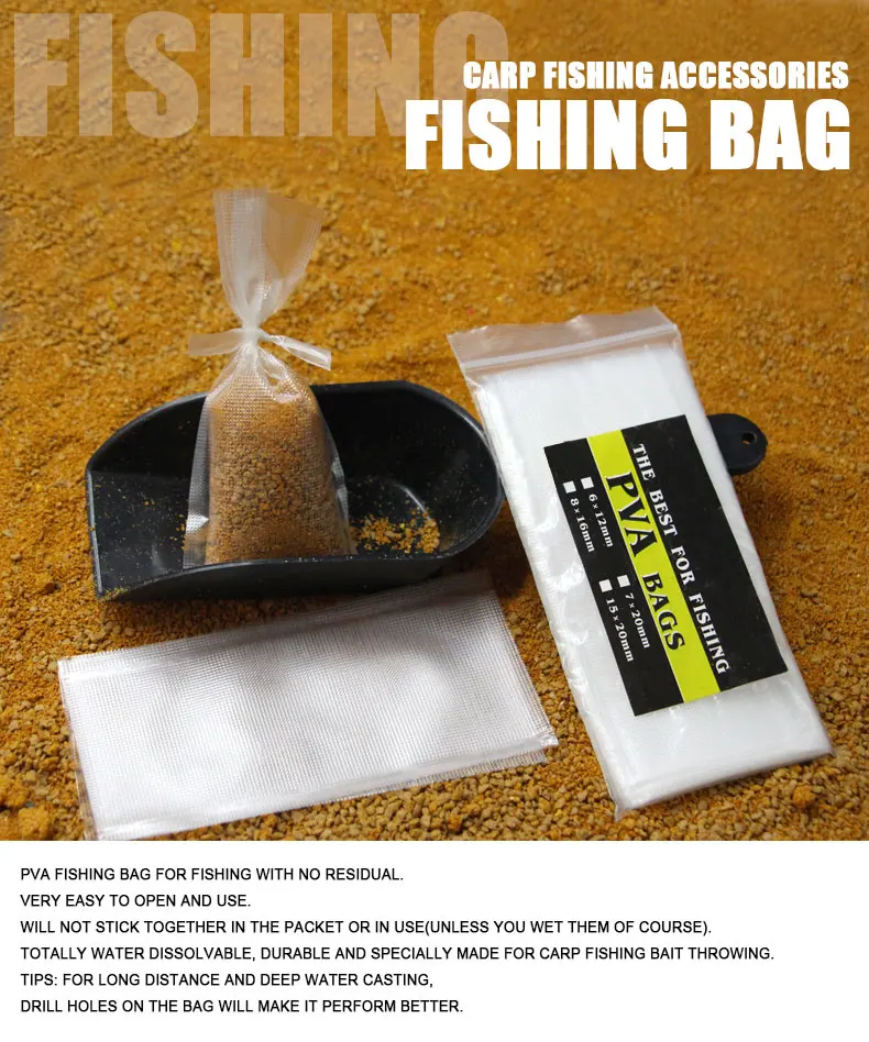 Baits Bag for Boilie Rig, Carp Fishing PVA Bags Carp Coarse PVA Bag For Carp Fishing, Tackle Kit