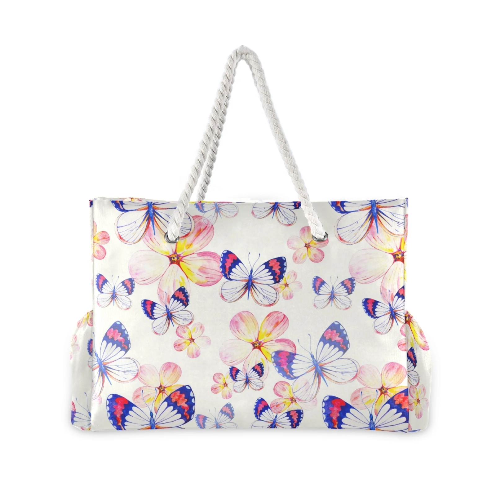 

Summer Custom Canvas Large Shoulder Tote Bag Women Handbags Hawaiian Beach Bag For Trip Getaway