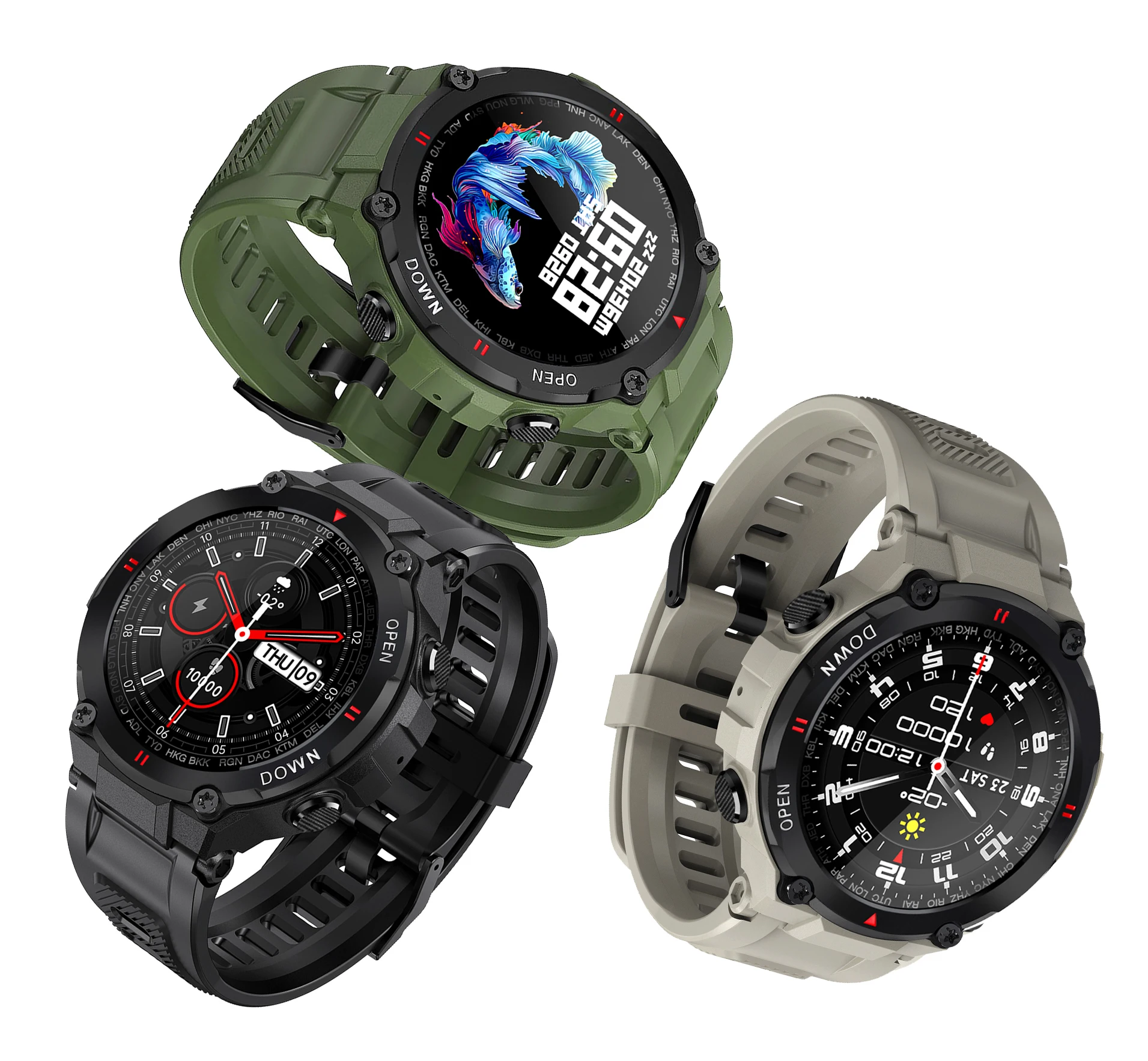 

Reloj smartwatch inteligent con chip en dorado de dama presion arterial ip67 call band nfc hombre mujer smart watch k22, Black, white, pink, blue