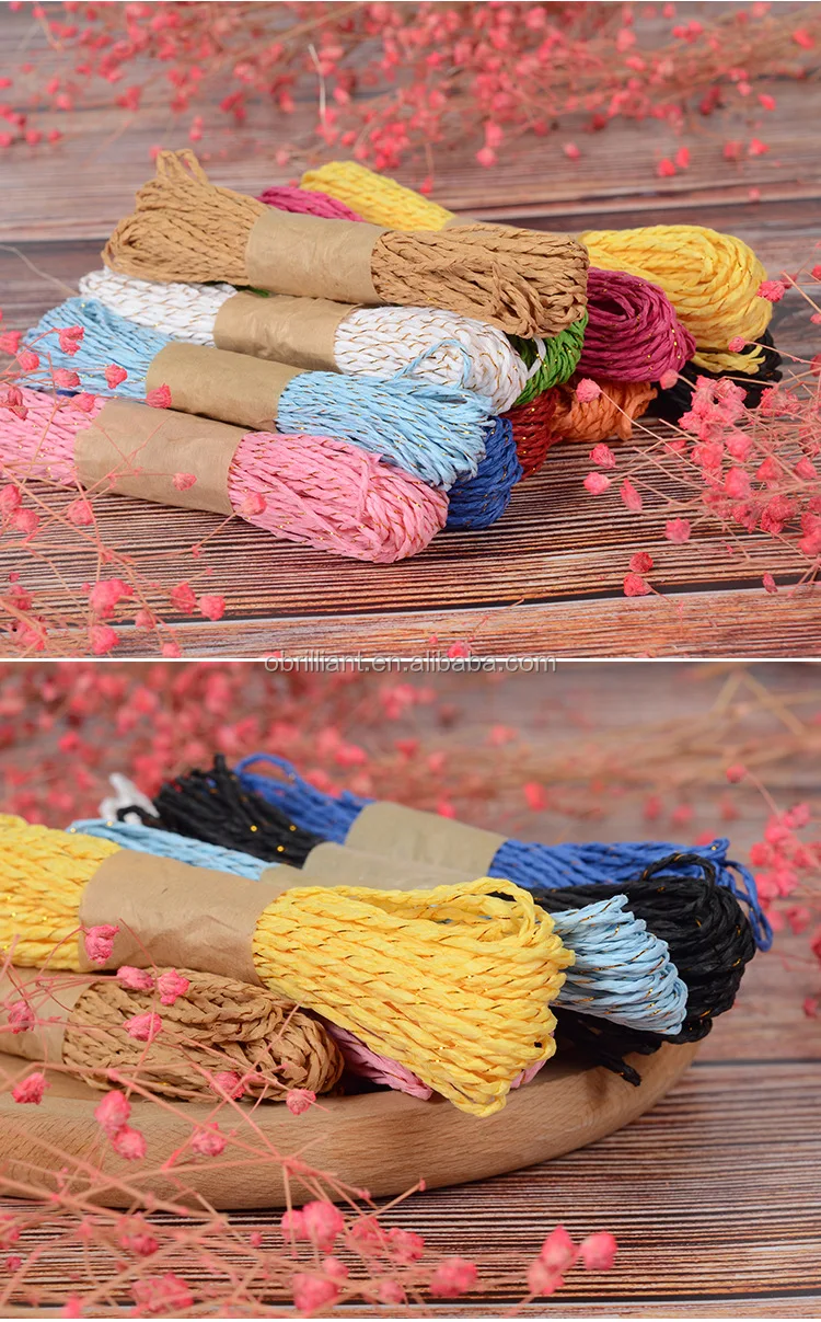 80 M/262 Feet Paper Ribbon,6 Colors Raffia Paper String Packing Twine for Festival Gifts,DIY Decoration and Weaving 