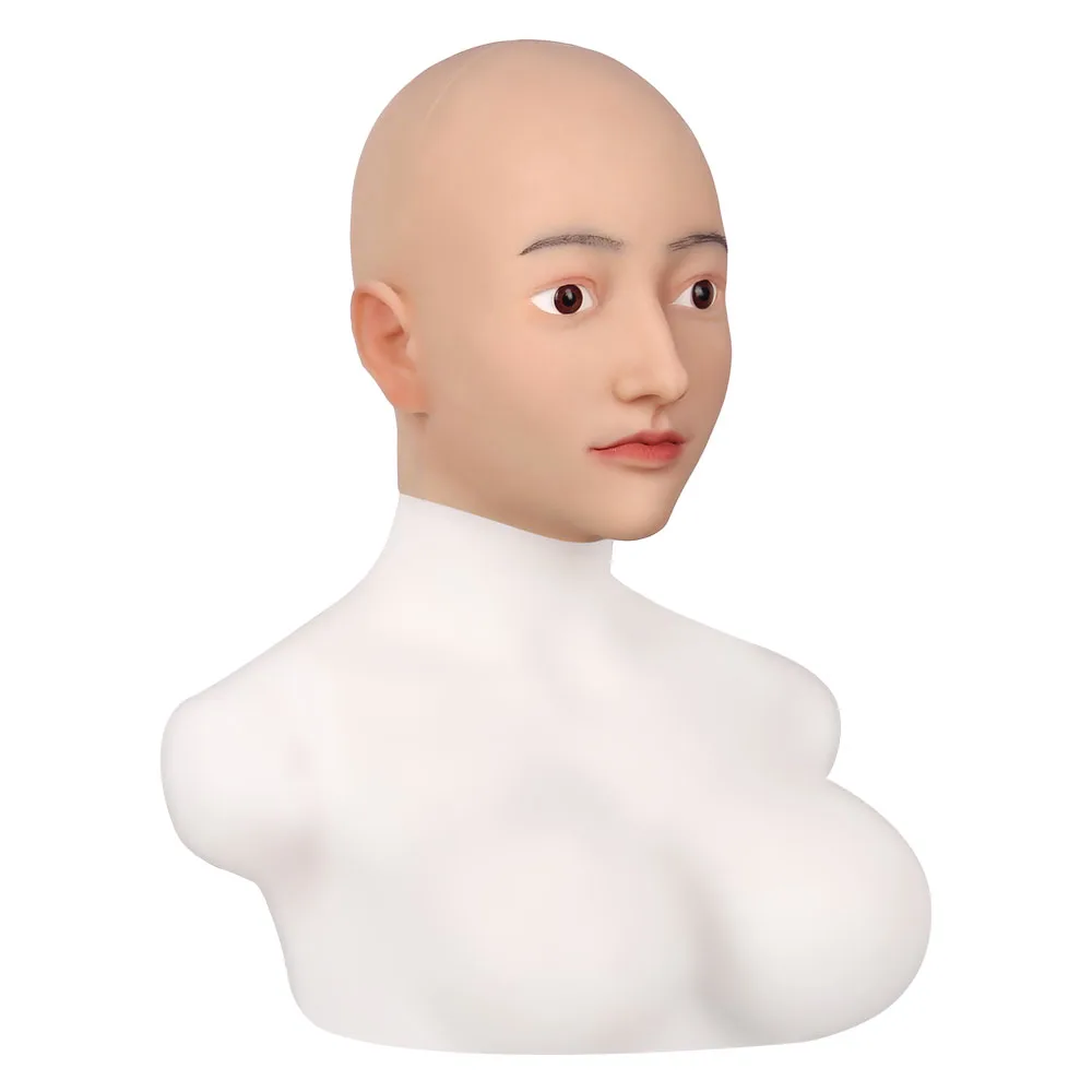 
Molezu OEM Manufacturer Female Lady Alice Realistic Silicone Full Head Mask for Crossdresser Transgender Private Party 