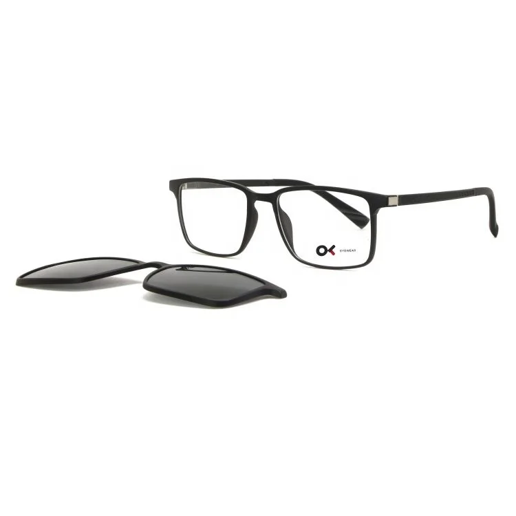 

95173 2020 Gafas De Sol Hombre Clip On Eyeglasses Ultem Frame Polarized Frame Cat.3 Polarized Sunglasses Occhiali, Grey