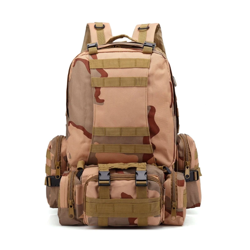 

wholesale big multifunctional outdoor travel 55L army military tactical backpack with molle detachable pouch, Customized color