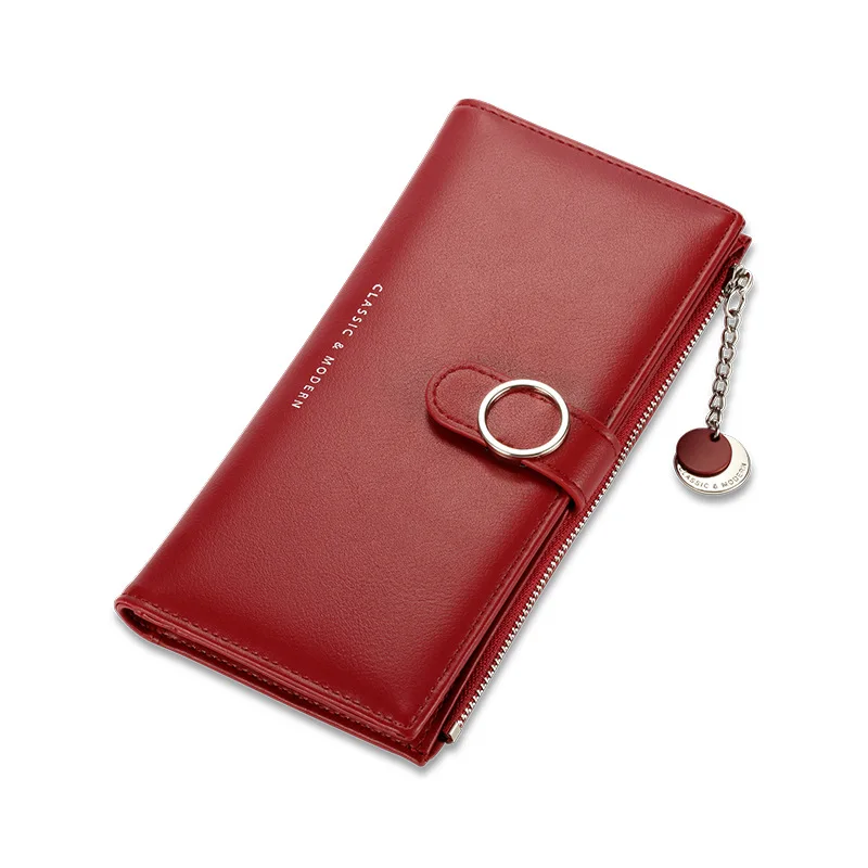 

Cheap leather travel ticket multi pocket women zipper family passport designer ladies girls fashion wallet, 5 color