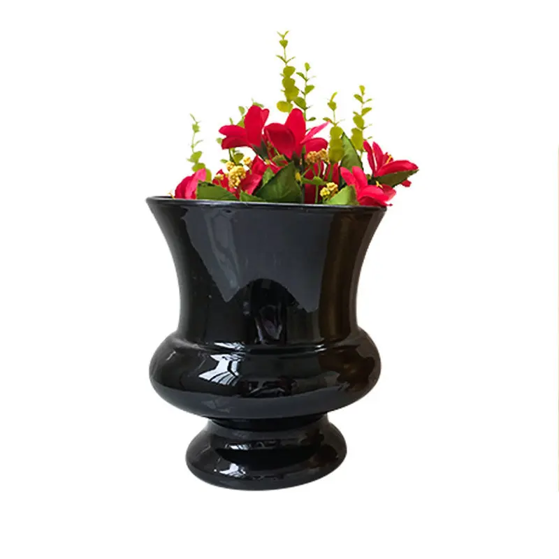 
Manufacturers supply European-style round wholesale desktop garden creative PS plastic flower pots customized 