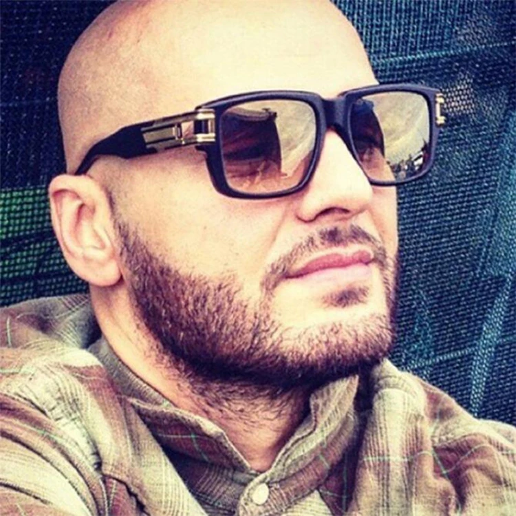 

2021 Trending Vintage Metal Sun Glasses Oversized Square Retro Designer Luxury Shades Sunglasses For Men, Custom colors