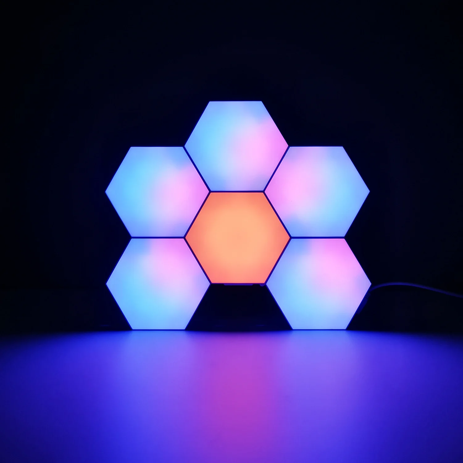

Phone APP controlled night light Newest Trend Gift 16 million Color Hexagonal lighting decoration led gaming light