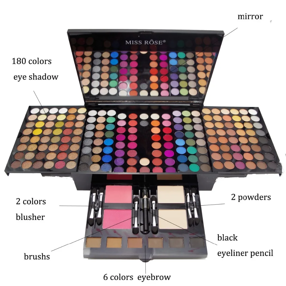 

Fashion 123 Full Color Eyeshadow Palette Women Cosmetic Case Full Pro Makeup Palette Concealer Blusher