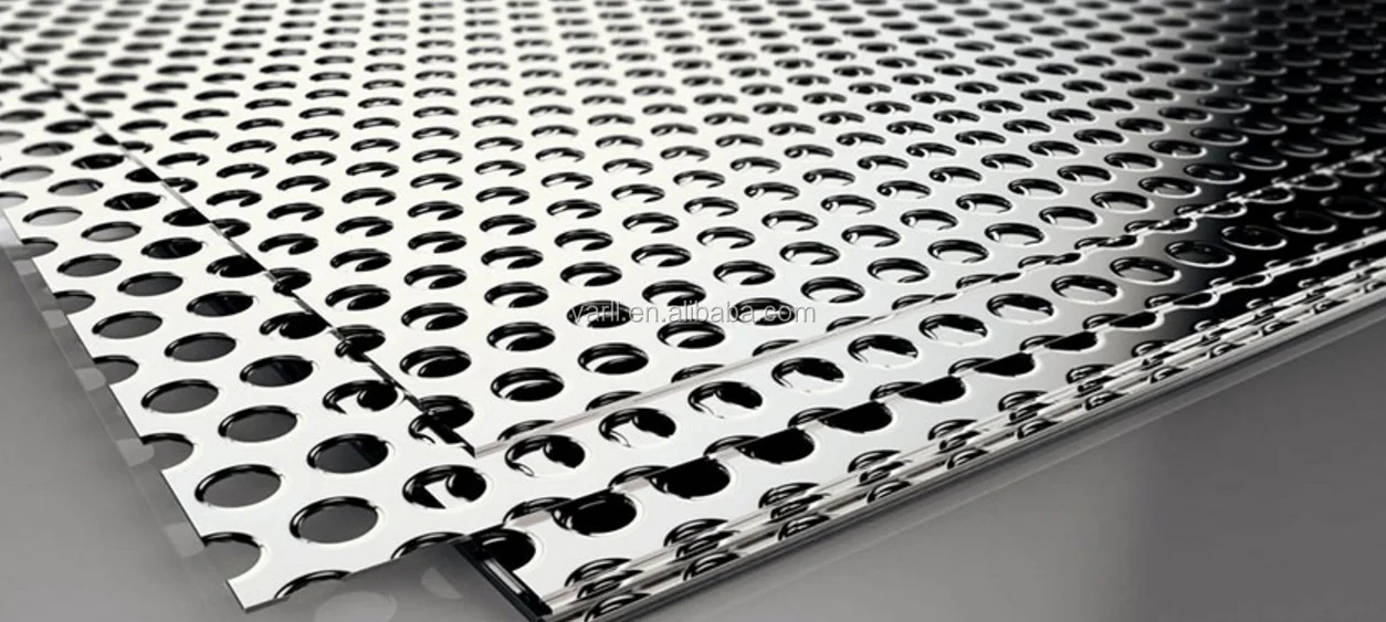 Round Hole Perforated Stainless Steel 304 Plate Length 1m Perforated