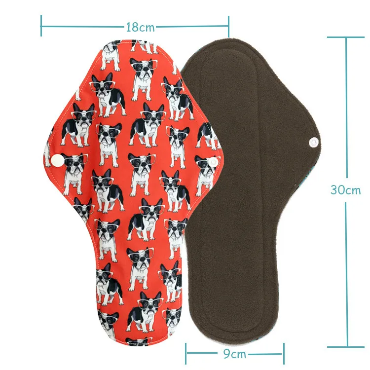 

Organic Bamboo Charcoal Menstrual Sanitary Napkin Pad manufacturing Washable Reusable Ladies Women Sanitary Cloth Pads for Girls, More than 300 prints for pul