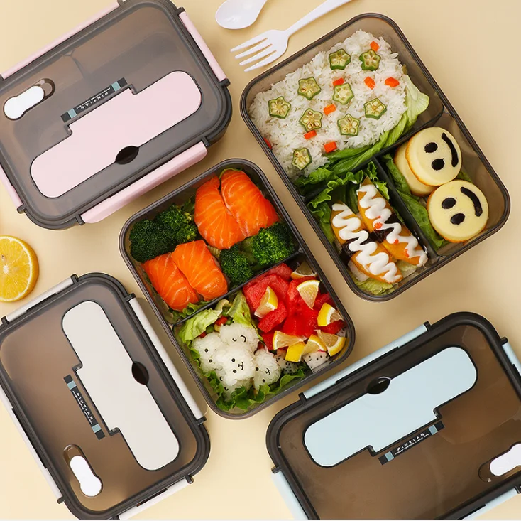

Disposable takeaway Leakproof plastic Durable Microwave Safe 2 3 Compartment Bento Box kids salad serving bowl Food Container, Customized color acceptable