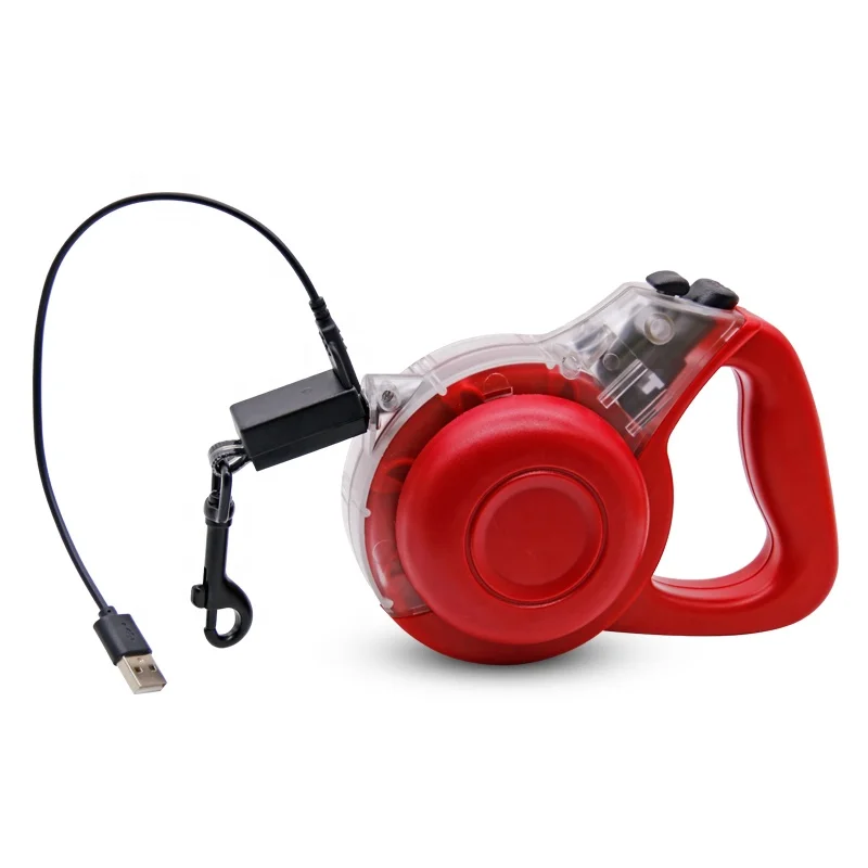 

Customizable telescopic traction rope with LED light and poop bag, Same as picture