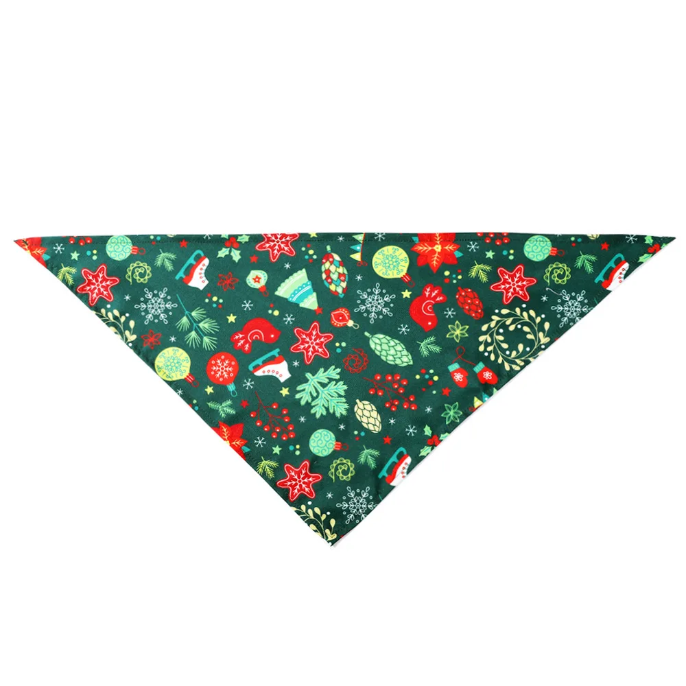 

Custom Cotton Bandanas Triangle Dogs Scarves Christmas Pet Scarfs For Festival