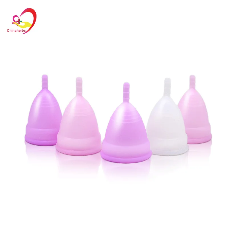 

Chinese oem private label women period menstrual cup packaging 100% medical grade silicone eco-friendly easy to use, White, pink, purple