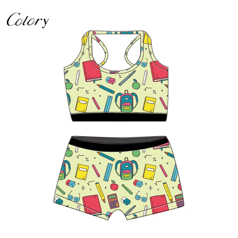 

Colory Women Bodysuit Sexy Pajamas Two Piece Set Summer Colorful Shorts, Picture shows