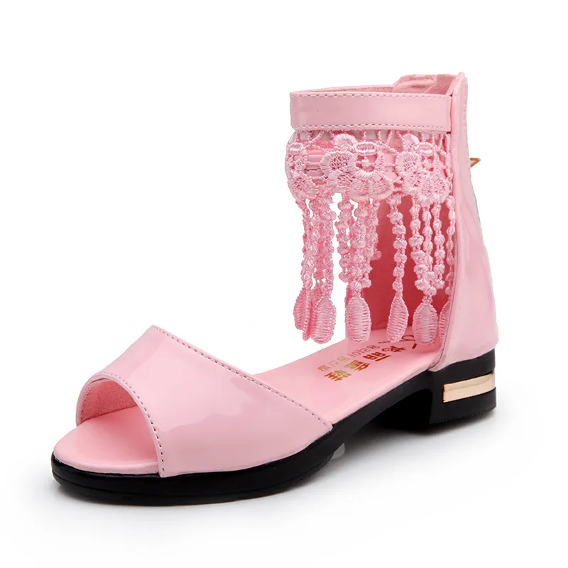 

2021 summer new children's shoes Korean girl soft-soled shoes white sandals