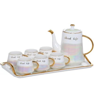 

Creative bone china coffee ceramic cup set afternoon tea set teapot set, As the picture
