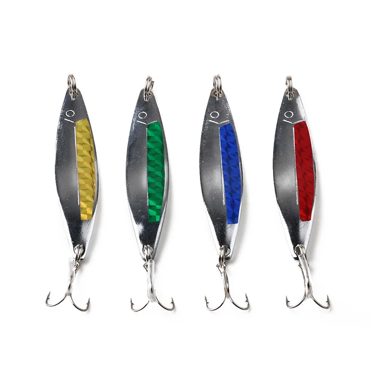 

WEIHE Metal Fish Spoon Lure With Hook Fishing Lure 21G 8.8cm Fishing Tackle Metal Baits, 4 colors