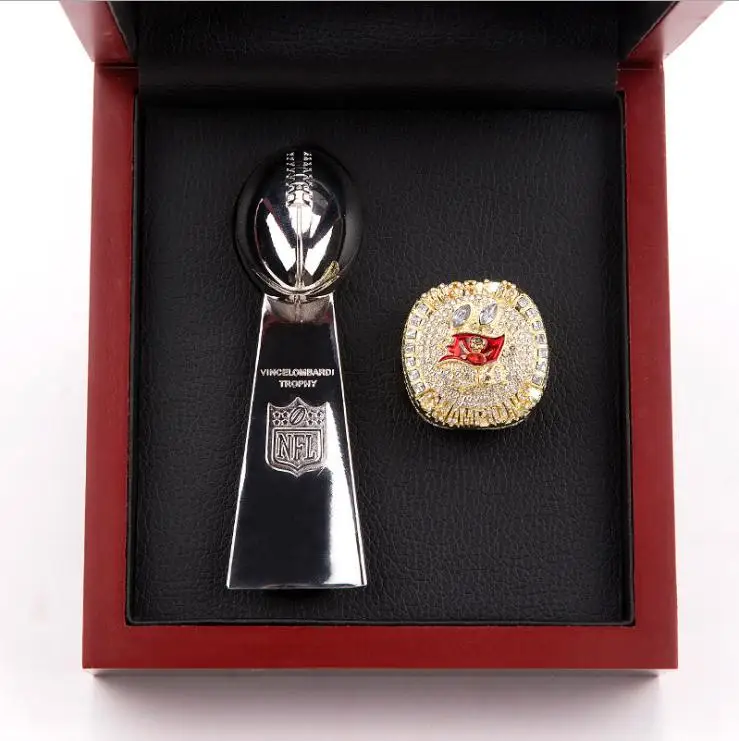 

2021 SiDan Custom Tampa Bay Buccaneers American Football Conference Champion Ring And Trophy Set Fans Gift