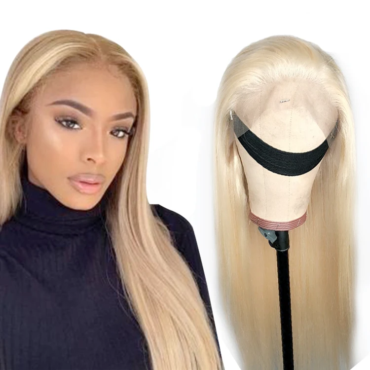 

Bone Straight Blonde 613 Cambodian Virgin Human Hair Full Lace Wigs For Black Women