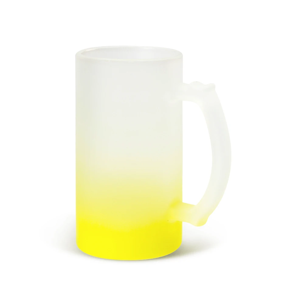 

16OZ Frosted Sandy Glass Beer Mug Colorful for Sublimation Laser Printing Mug Cup Borosilicate Classic Glass Mugs Supplier
